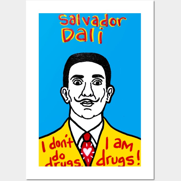 Salvador Dali pop folk art Wall Art by krusefolkart